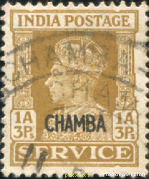 Sellos: 786152 USED CHAMBA 1941 SELLOS DE SERVICIO DE INDIA INGLESA SOBRECARGADOS