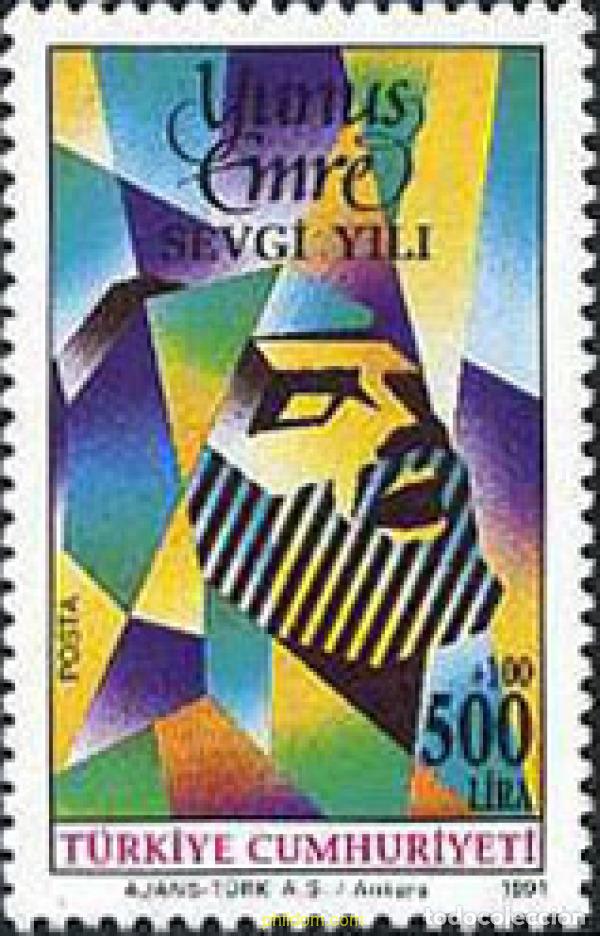 Sellos: 173592 MNH TURQUIA 1991 A&Ntilde;O DEL RECUERDO DE YUNUS EMRE