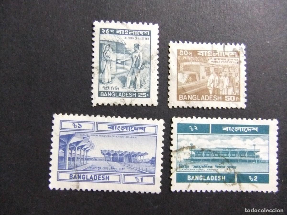 Sellos: 57 BANGLADESH 1983 / SERIE CORRIENTE - SERVICIOS POSTALES / YVERT 199+201+202+203 FU