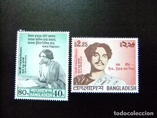 Sellos: 57 BANGLADESH 1977 / PO&Egrave;TE KAZI NAZRULL ISLAM / YVERT 97 / 98 MNH