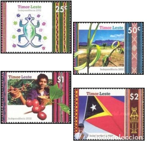 Sellos: Timor 2002, SW-1/4 &rdquo;Independencia&rdquo;./ Nuevo, sin charnela. MNH.