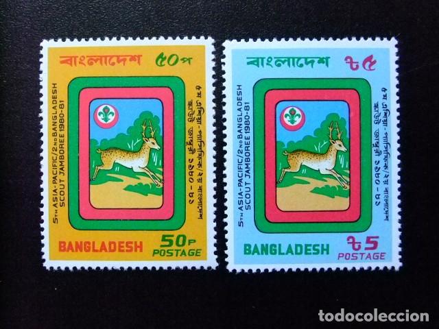 Sellos: 57 BANGLADESH 1981 / V JAMBOREE ASIATIQUE- PACIFIQUE (EMBL&Egrave;ME SCOUT) / YVERT 154 /155 MNH