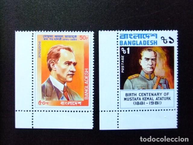 Sellos: 57 BANGLADESH 1981 /100 ANIVERS. MUSTAFA KEMAL ATATURK (politique turc) / YVERT 166 / 167 MNH