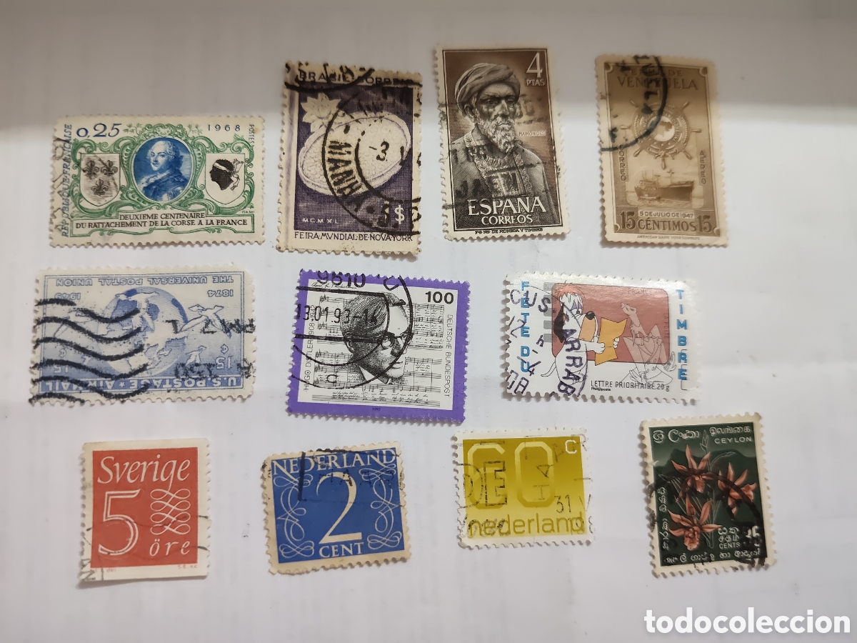 Sellos: 11 Sellos variados del mundo no repetidos