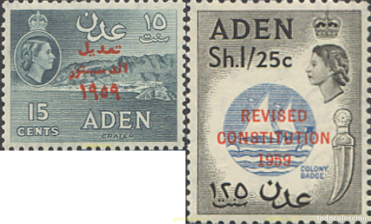 Sellos: 162301 MNH ADEN 1959 REVISION DE LA CONSTITUCION