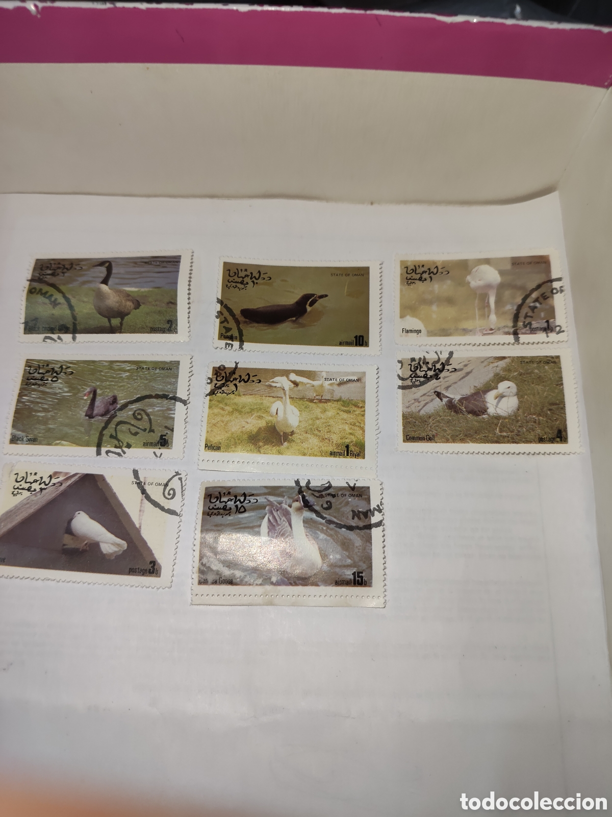 Sellos: 8 Sellos de Oman Aves 1970 muy buenos