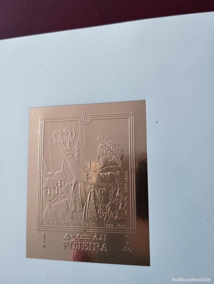 Sellos: REPRODUCI&Oacute;N METALICA DE UN SELLO POSTAL CORONAMIENTO DEL EMPERADOR (NAPOLEON BONAPARTE) FUJERIA