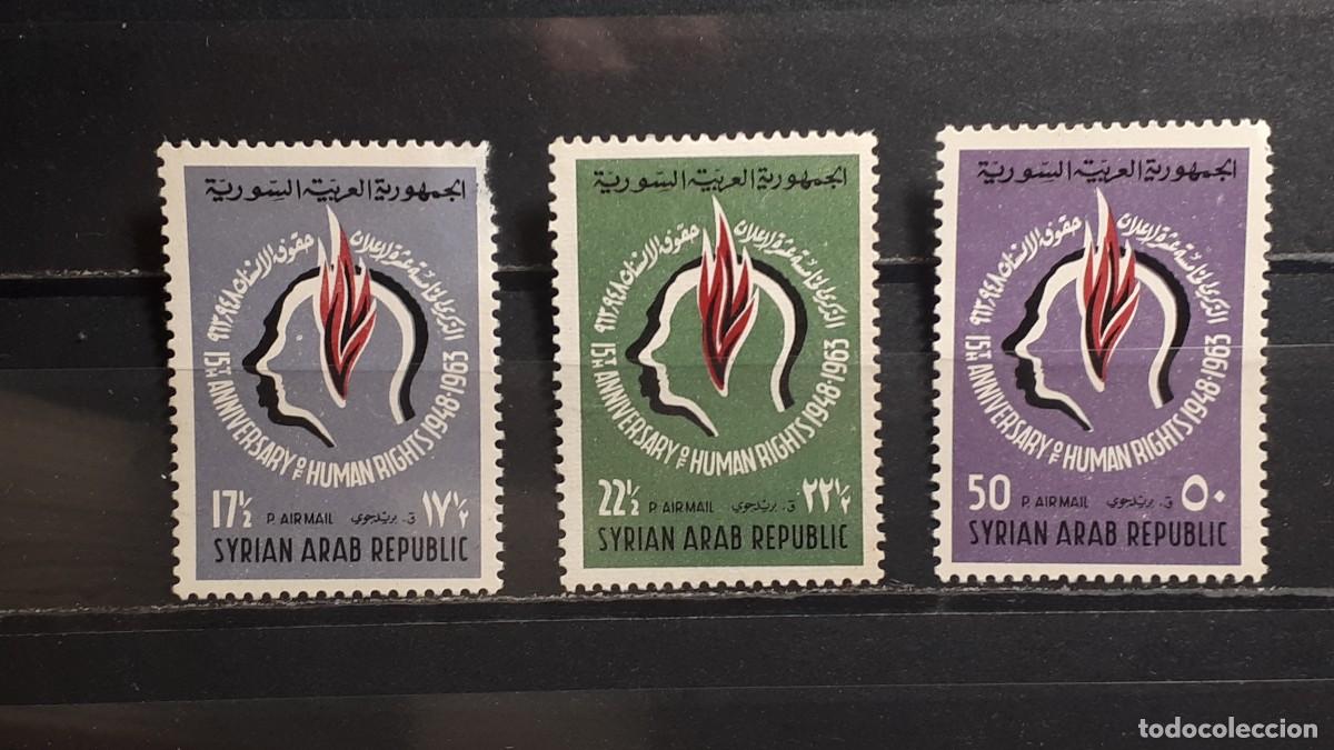 Sellos: SIRIA. (*). A&Ntilde;O 1963. YVERT A&Eacute;REO 227/9