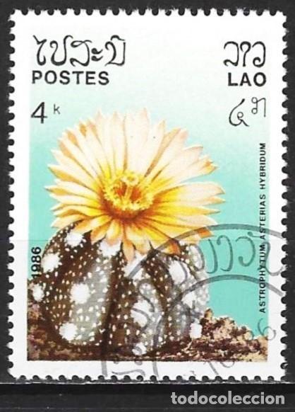 Sellos: Laos 1986 - Mi 956 - YT 710 - Flor de cactus