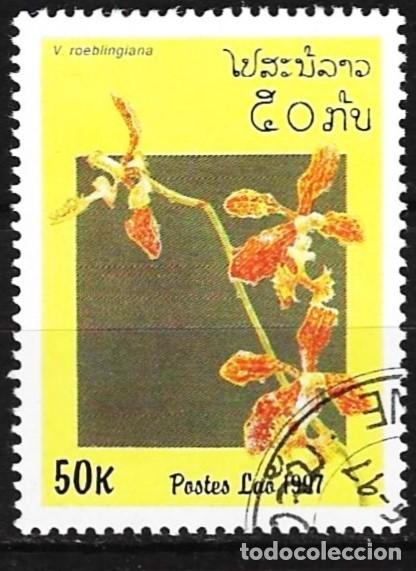 Sellos: Laos 1997 - Mi 1577 - YT 1269 - Flores - Orqu&iacute;deas