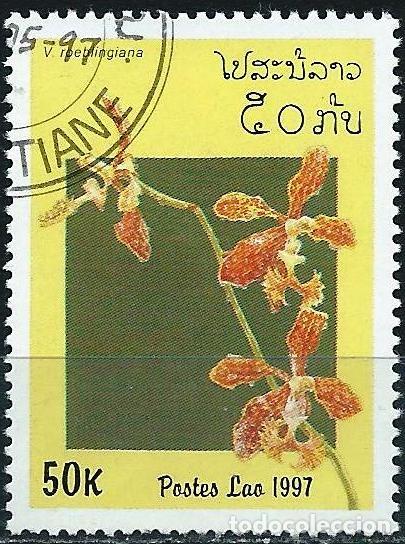 Sellos: Laos 1997 - Mi 1582 - YT 1274 - Flores - Orqu&iacute;deas