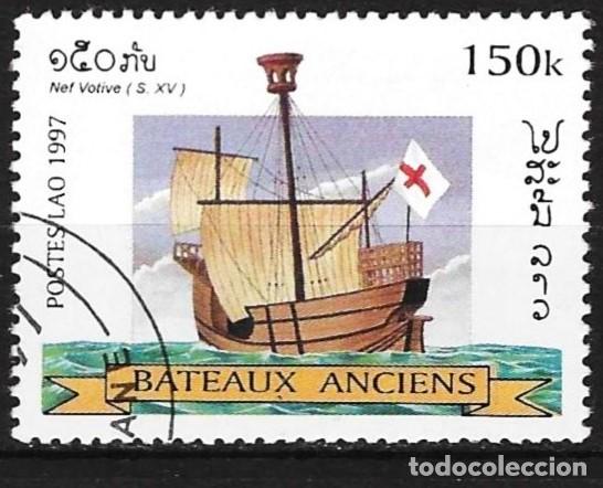 Sellos: Laos 1997 - Mi 1602 - YT 1289 - Velero antiguo