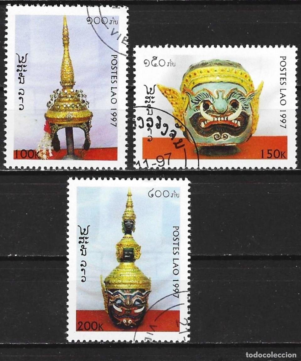 Sellos: Laos 1998 - Mi 1608 a 1610 - YT 1304 a 1306 - Arte laosiano