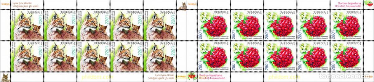 Sellos: 591090 MNH ARMENIA 2015 FAUNA Y FLORA