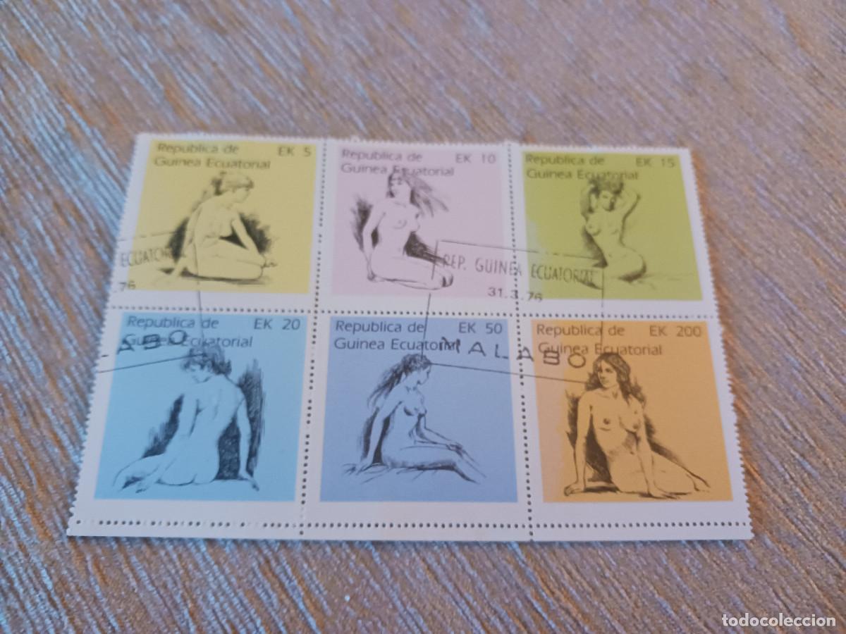 Sellos: desnudos, republica de Guinea Ecuatorial, 4 sellos