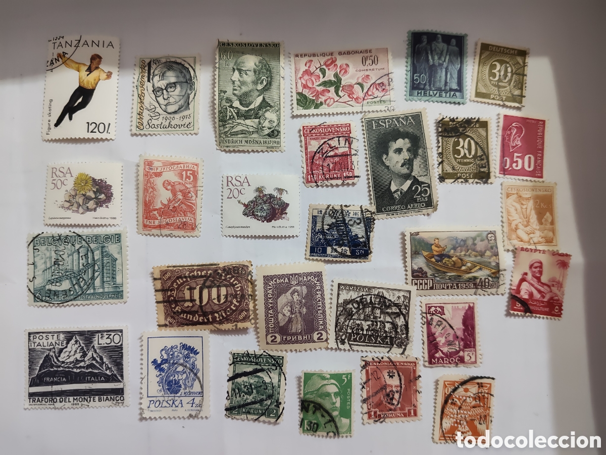 Sellos: 28 Sellos del mundo variados algunos muy antiguos