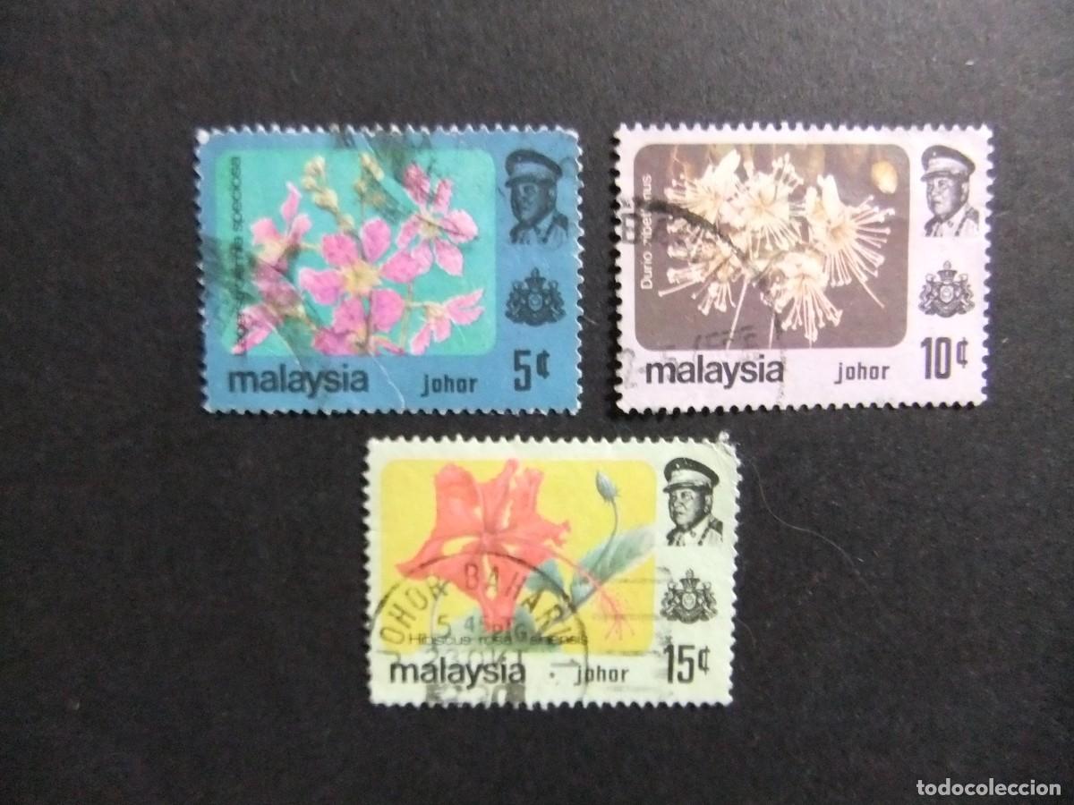 Sellos: 43 JOHORE FEDERACI&Oacute;N MALAYSIA 1979 / SULTAN ISMA&Iuml;L y MARIPOSAS / YVERT 159 +160 +161 FU