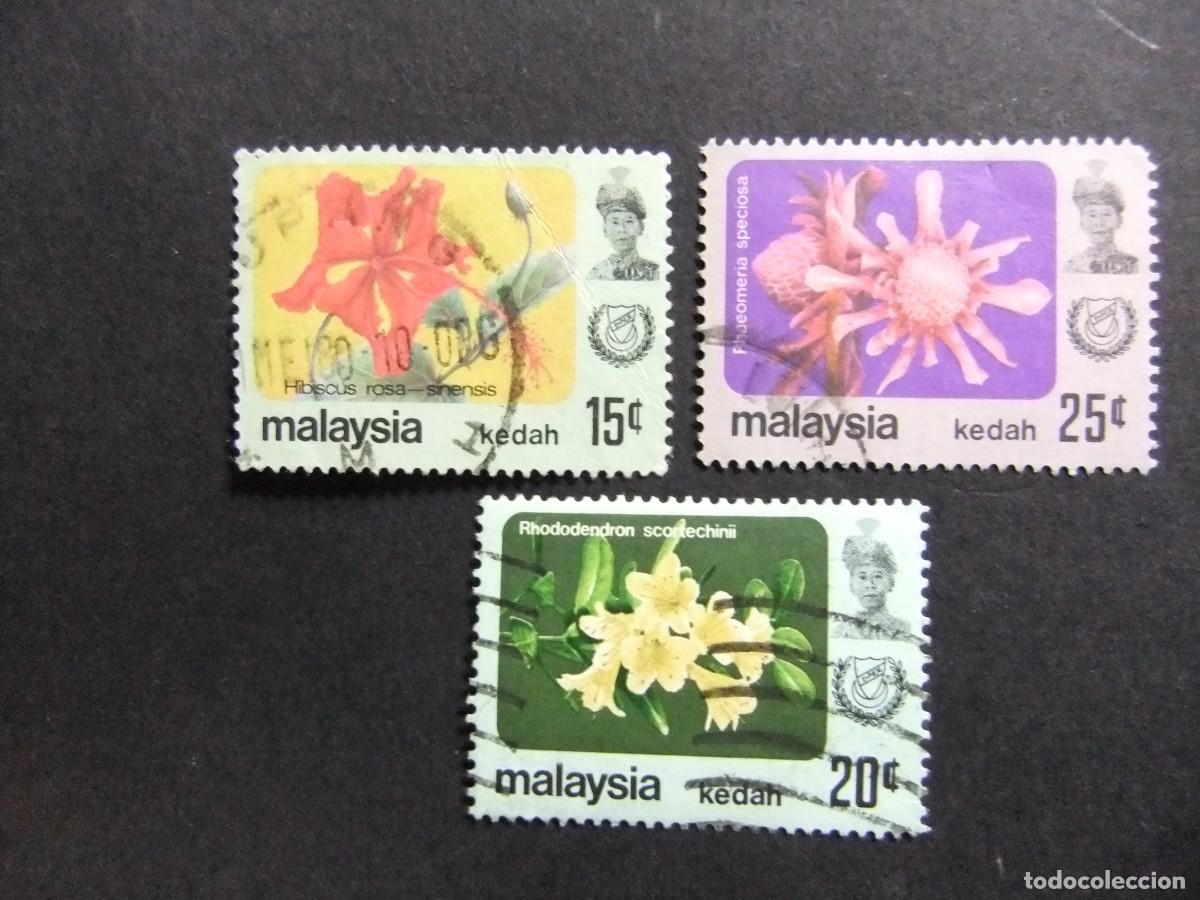 Sellos: 43 KEDAH FEDERACION MALAYSIA 1979 / FLORES y SULTAN ABDUL HALIM / YVERT 130 +131 + 132 FU