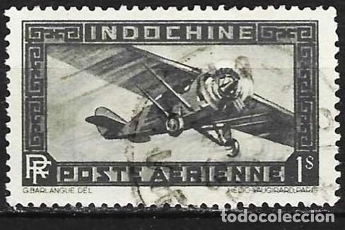 Sellos: Indochina 1933 - Mi 194 - YT Pa 11 - Avi&oacute;n ( A&eacute;reo )