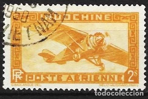 Sellos: Indochina 1933 - Mi 195 - YT Pa 12 - Avi&oacute;n ( A&eacute;reo )