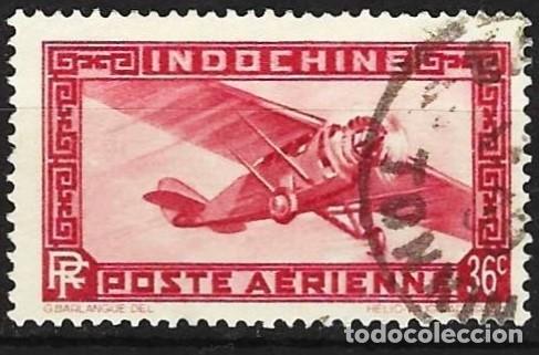 Sellos: Indochina 1933 - Mi 191 - YT Pa 8 - Avi&oacute;n ( A&eacute;reo )