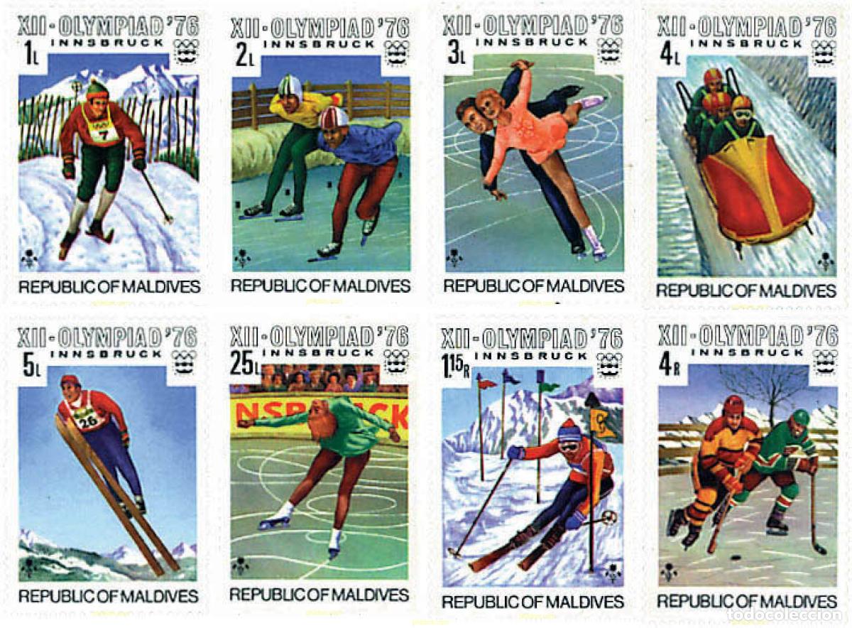Sellos: 71335 MNH MALDIVAS 1976 12 JUEGOS OLIMPICOS INVIERNO INNSBRUCK 1976