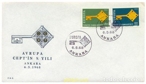 Sellos: 23604 MNH TURQUIA 1968 EUROPA CEPT 1968 - LLAVE DORADA