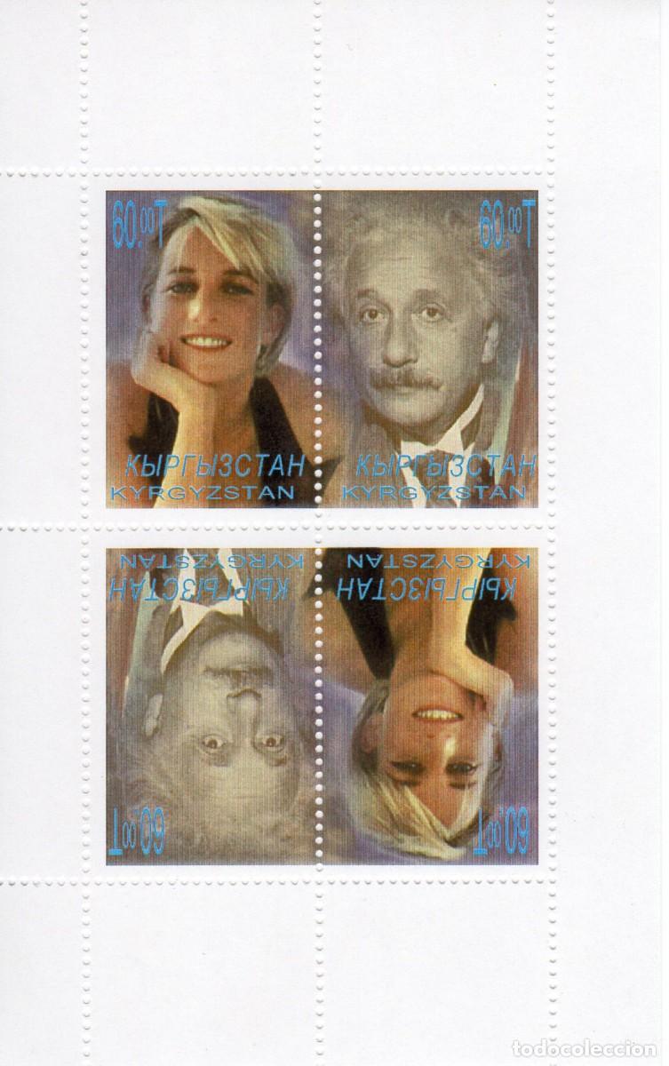 Sellos: KYRGYZSTAN 2000 SHEET MNH PRINCESA DIANA REALEZA ROYALTY ALBERT EINSTEIN