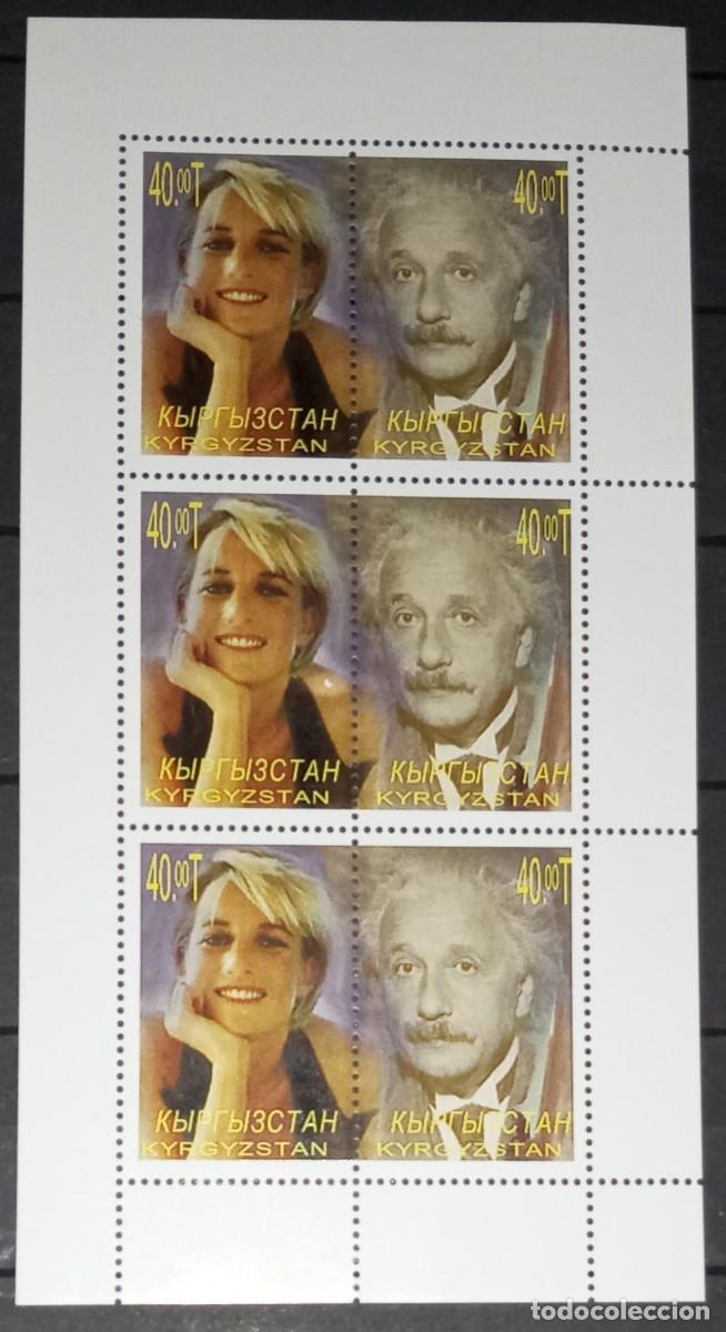 Sellos: KYRGYZSTAN 2000 SHEET MNH PRINCESA DIANA REALEZA ROYALTY ALBERT EINSTEIN