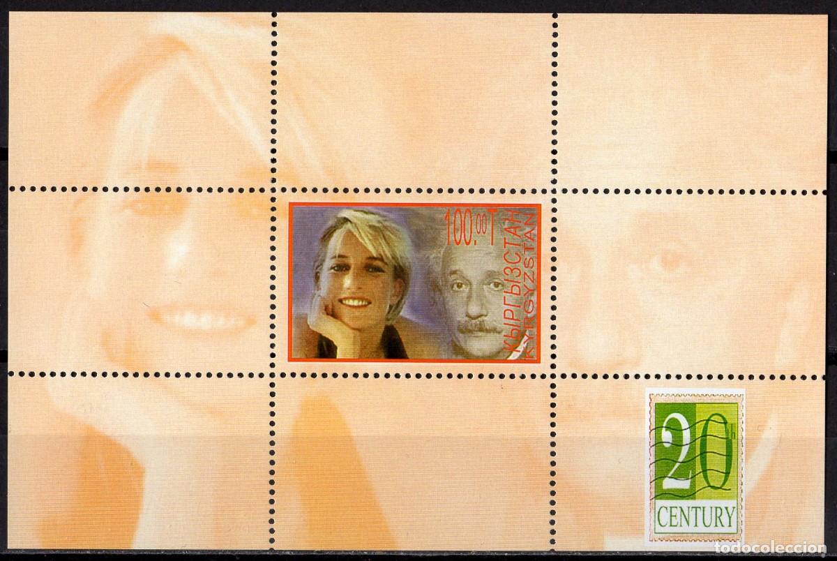 Sellos: KYRGYZSTAN 2000 SHEET MNH PRINCESA DIANA REALEZA ROYALTY ALBERT EINSTEIN