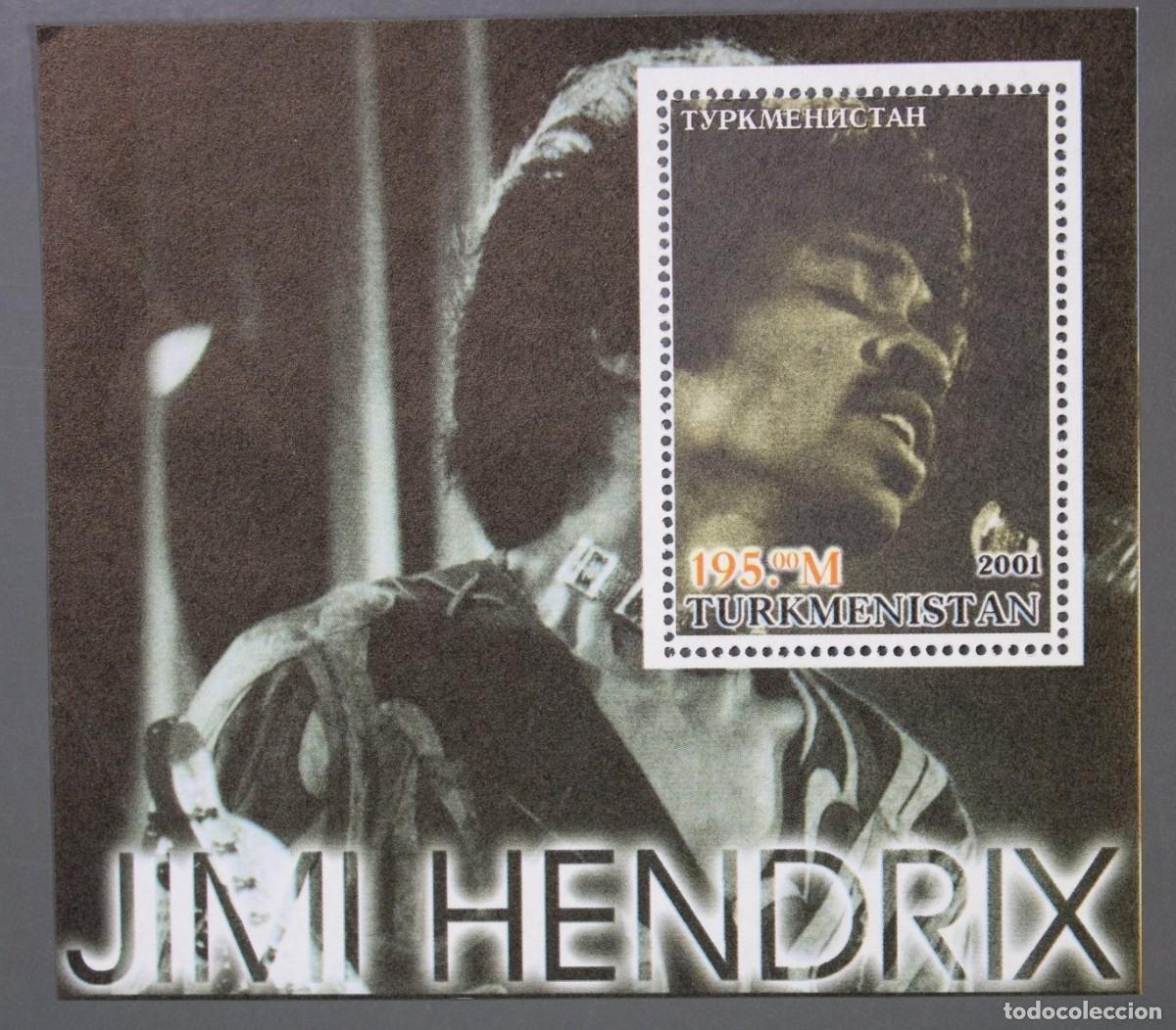Sellos: TURKMENISTAN 2001 SHEET MNH JIMI HENDRIX CANTANTES MUSICA SINGERS MUSIC