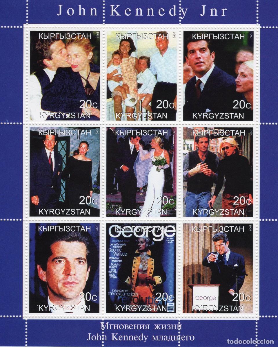 Sellos: KYRGYZSTAN 1999 SHEET MNH JOHN KENNEDY JUNIOR TRAGEDY JFK JACKIE KENNEDY PRESIDENTES PRESIDENTS