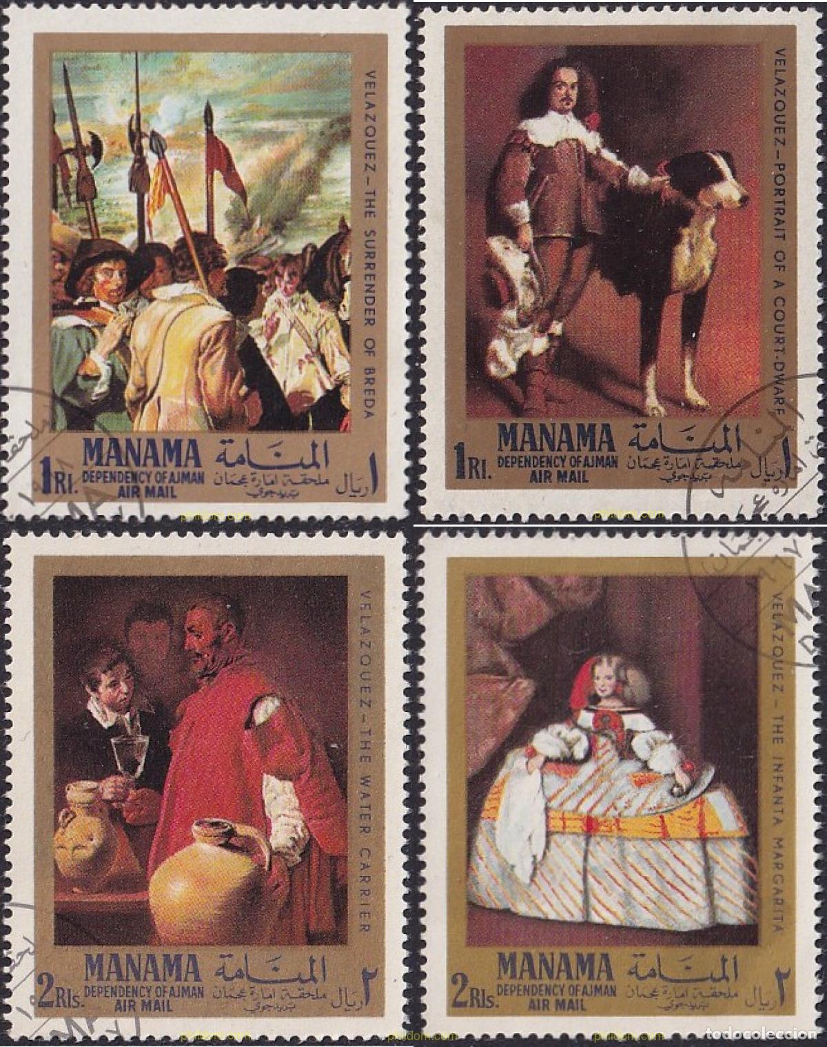Sellos: 787894 USED MANAMA 1968 PINTURAS DE VELAZQUEZ