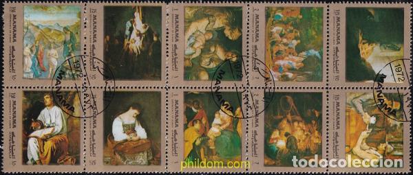 Sellos: 205025 USED MANAMA 1972 PERSONAJES DE LEYENDA
