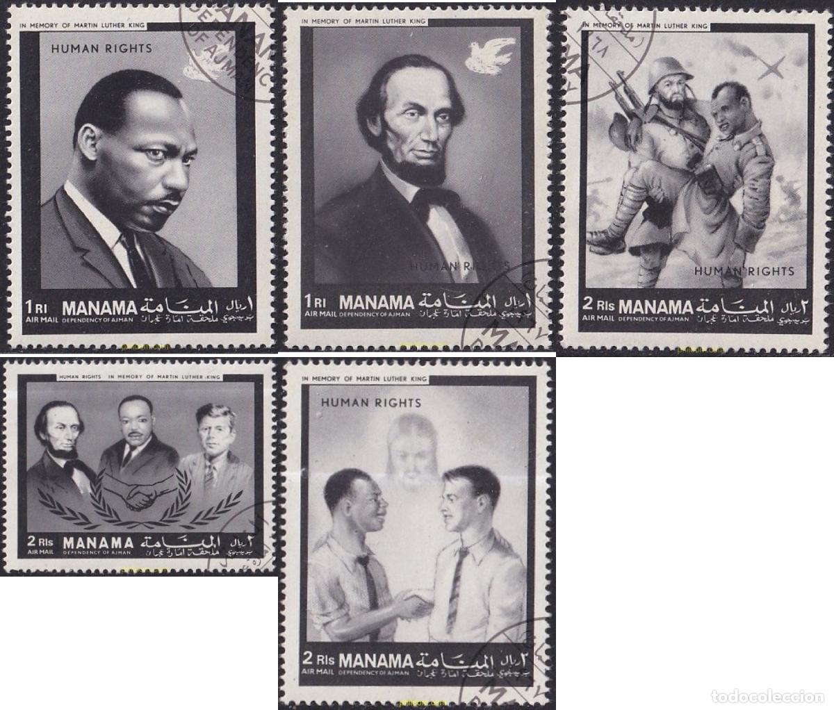 Sellos: 787910 USED MANAMA 1968 DERECHOS HUMANOS