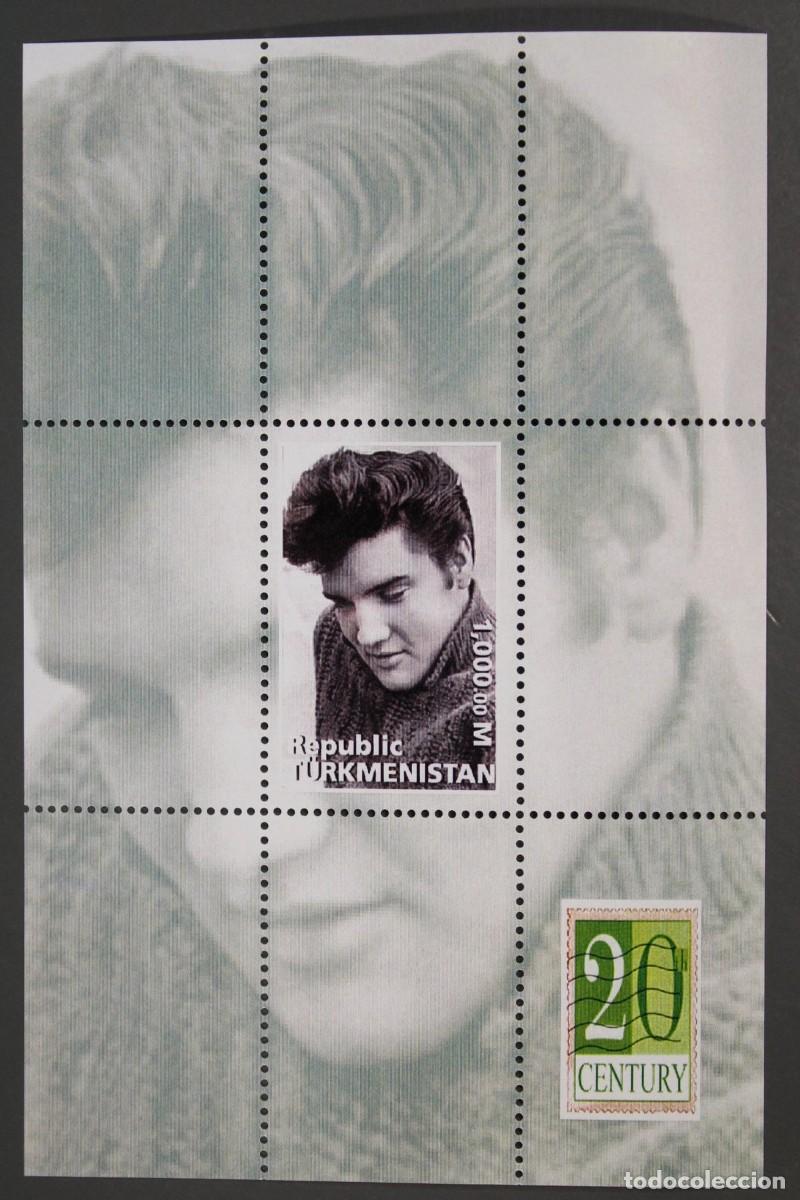 Sellos: TURKMENISTAN 1999 SHEET MNH ELVIS PRESLEY SINGERS MUSIC CANTANTES MUSICA