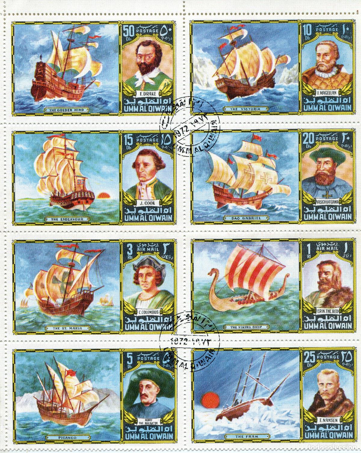 Sellos: UMM AL QWAIN 1972 STAMP MICHEL UM 832-839 kb