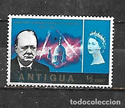 Sellos: 1966: ANTIGUA Homenaje a Sir Winston Spencer Churchill, Primer ministro brit&aacute;nico (MH*)