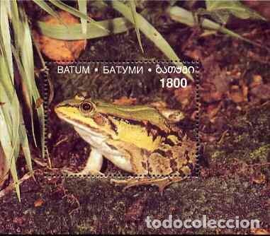 Sellos: BATUM 1997 SHEET MNH FAUNA FROGS GRENOUILLES RANAS RAS FROSCHE ANFIBIOS AMPHIBIANS WILDLIFE