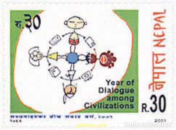 Sellos: 91681 MNH NEPAL 2001 A&Ntilde;O INTERNACIONAL DEL DIALOGO ENTRE CIVILIZACIONES