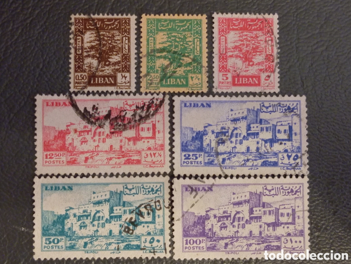 Sellos: Serie L&iacute;bano L&iacute;bano 1947 usado Mi.354/60