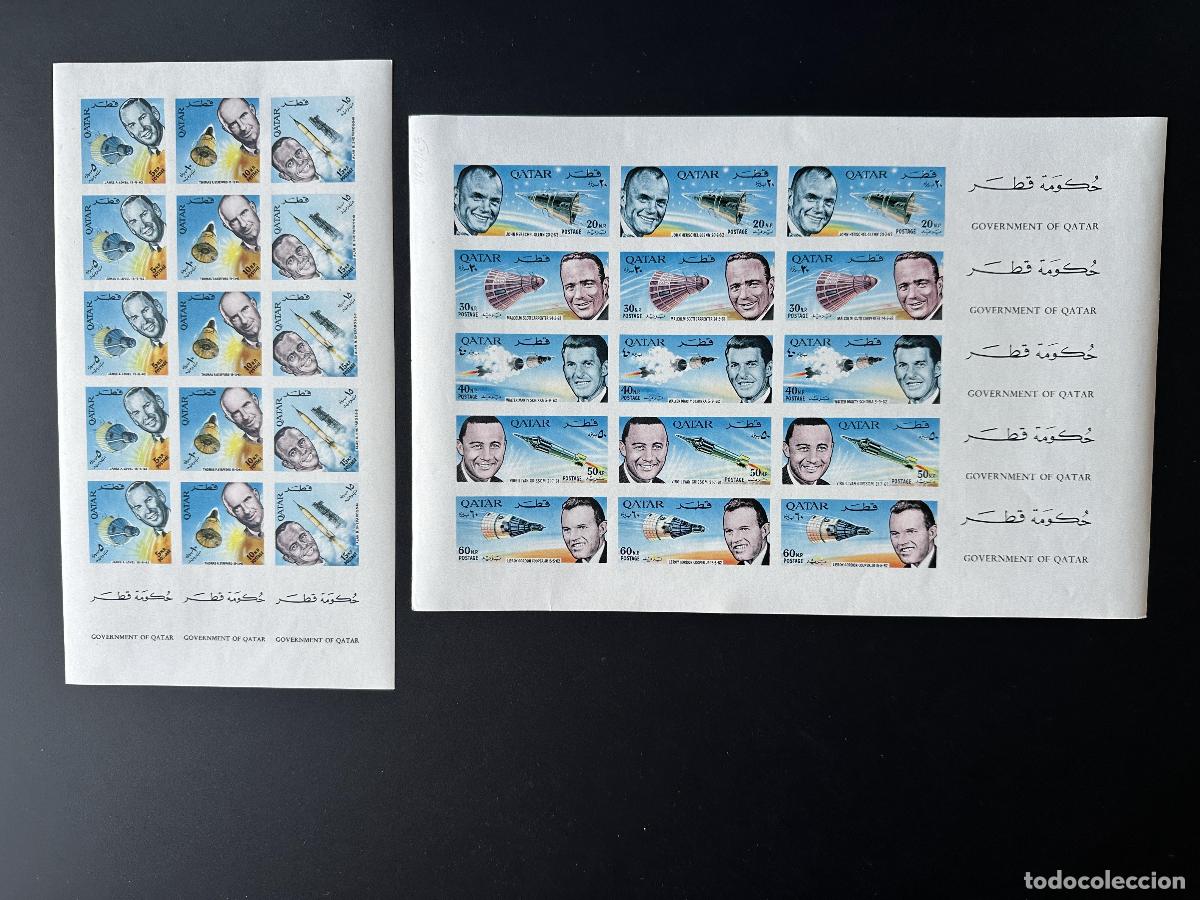Sellos: Catar 1966 Mi. Bl. 142-149B ND Space Astronaut Apollo Capsule