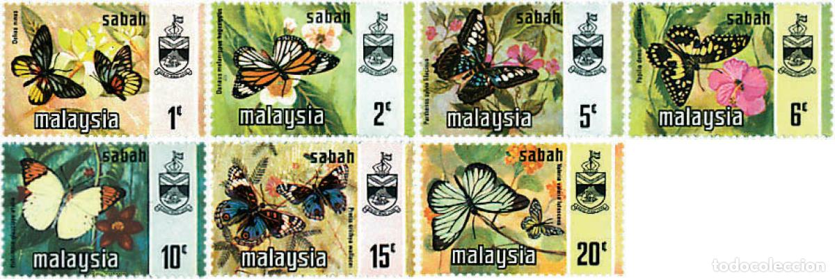 Sellos: 92061 MNH MALASIA. SABAH 1971 MARIPOSAS