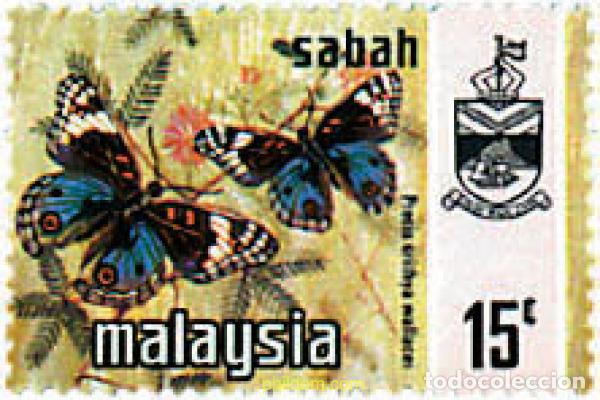 Sellos: 340234 MNH MALASIA. SABAH 1971 MARIPOSAS