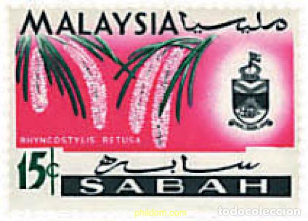 Sellos: 612425 MNH MALASIA. SABAH 1965 ORQUIDEAS