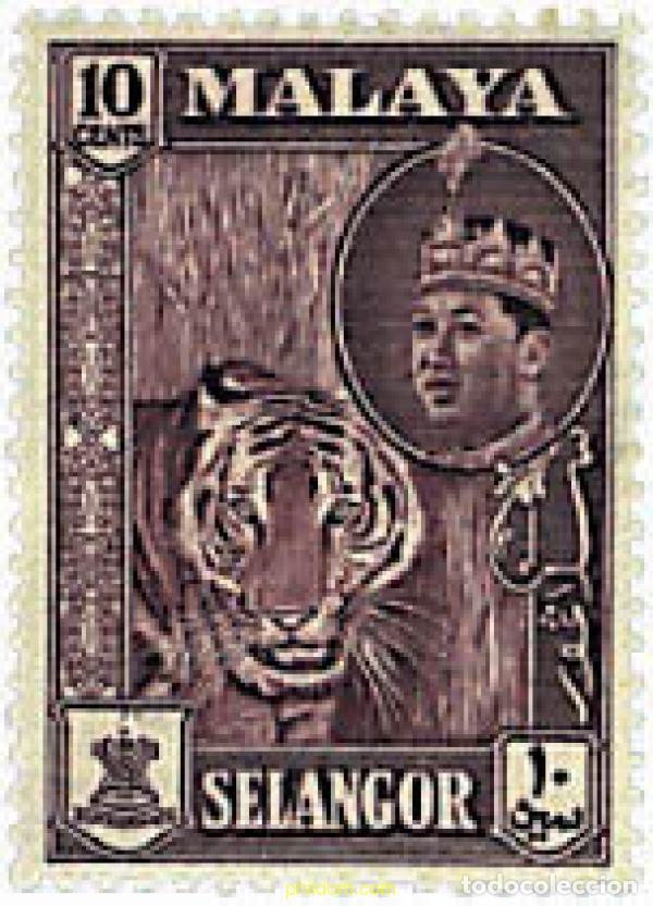 Sellos: 340245 MNH MALASIA. SELANGOR 1961 SERIE BASICA