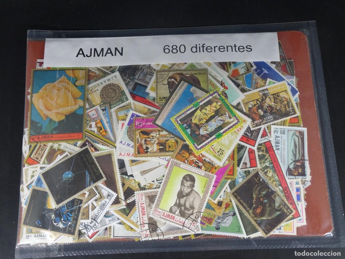 Sellos: AJMAN 680 SELLOS DIFERENTES, VER FOTOS
