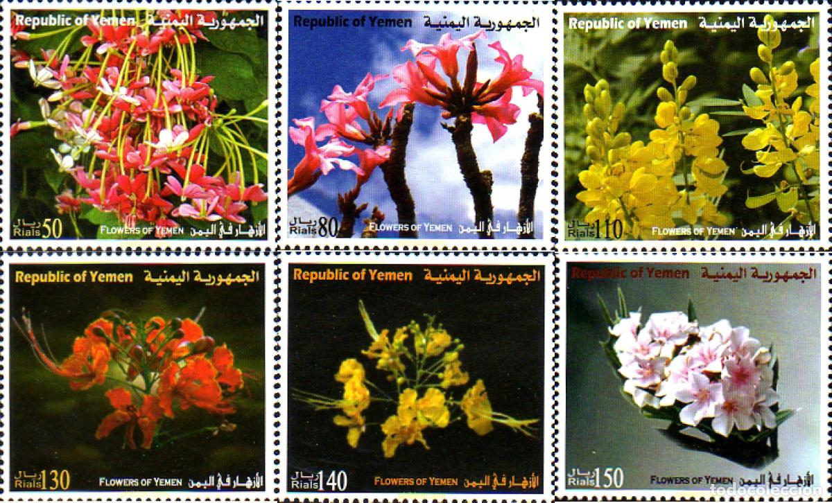 Sellos: 221034 MNH YEMEN. Rep&uacute;blica 2007 FLORES