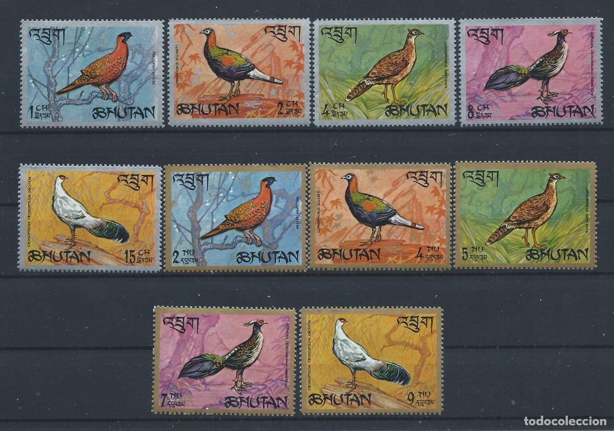 Sellos: Bhoutan N&deg;143/52** (MNH) 1968 - Faune &rdquo;Oiseaux&rdquo;