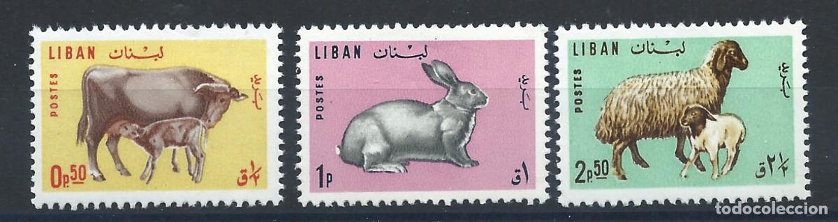 Sellos: Liban N&deg;256/58** (MNH) 1965 - Faune &rdquo;Animaux&rdquo;